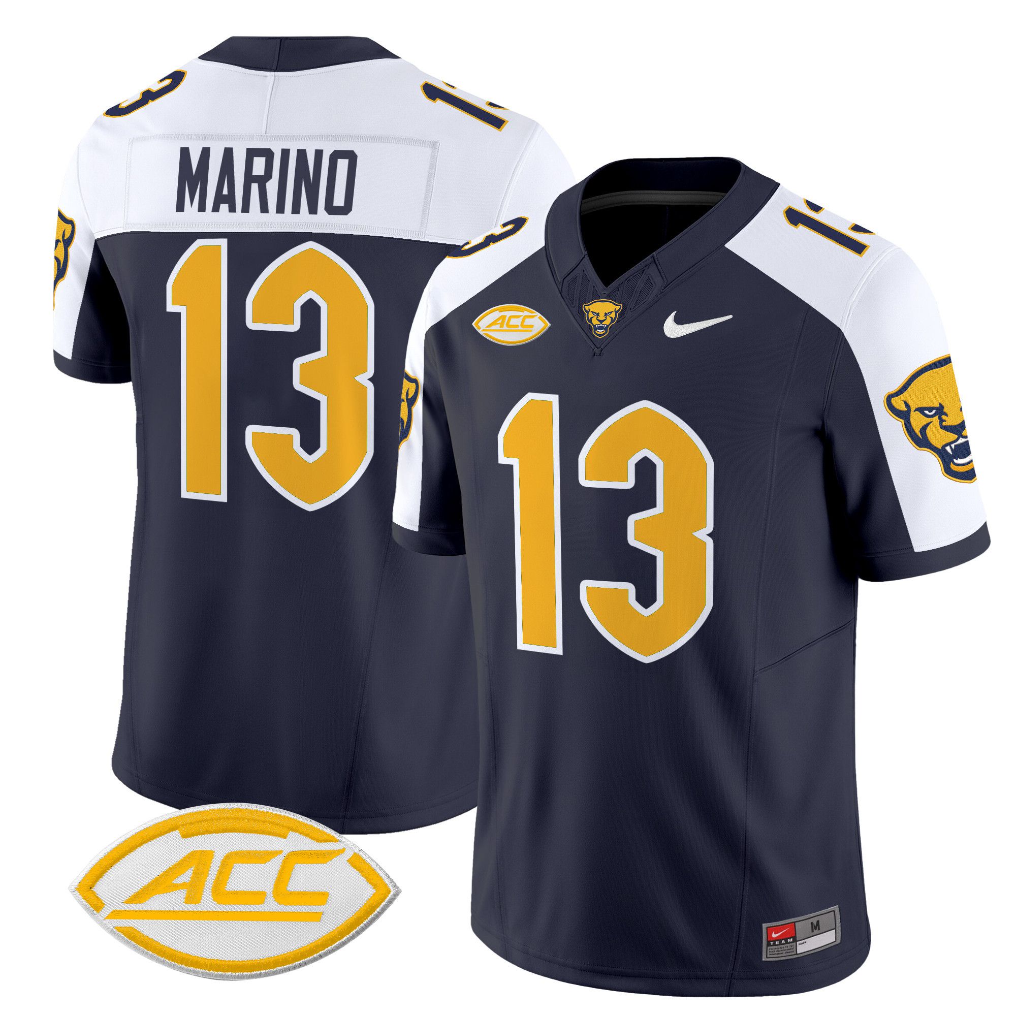 Men Pittsburgh Panthers #13 Marino Black Nike 2024 Vapor Limited NCAA Jersey